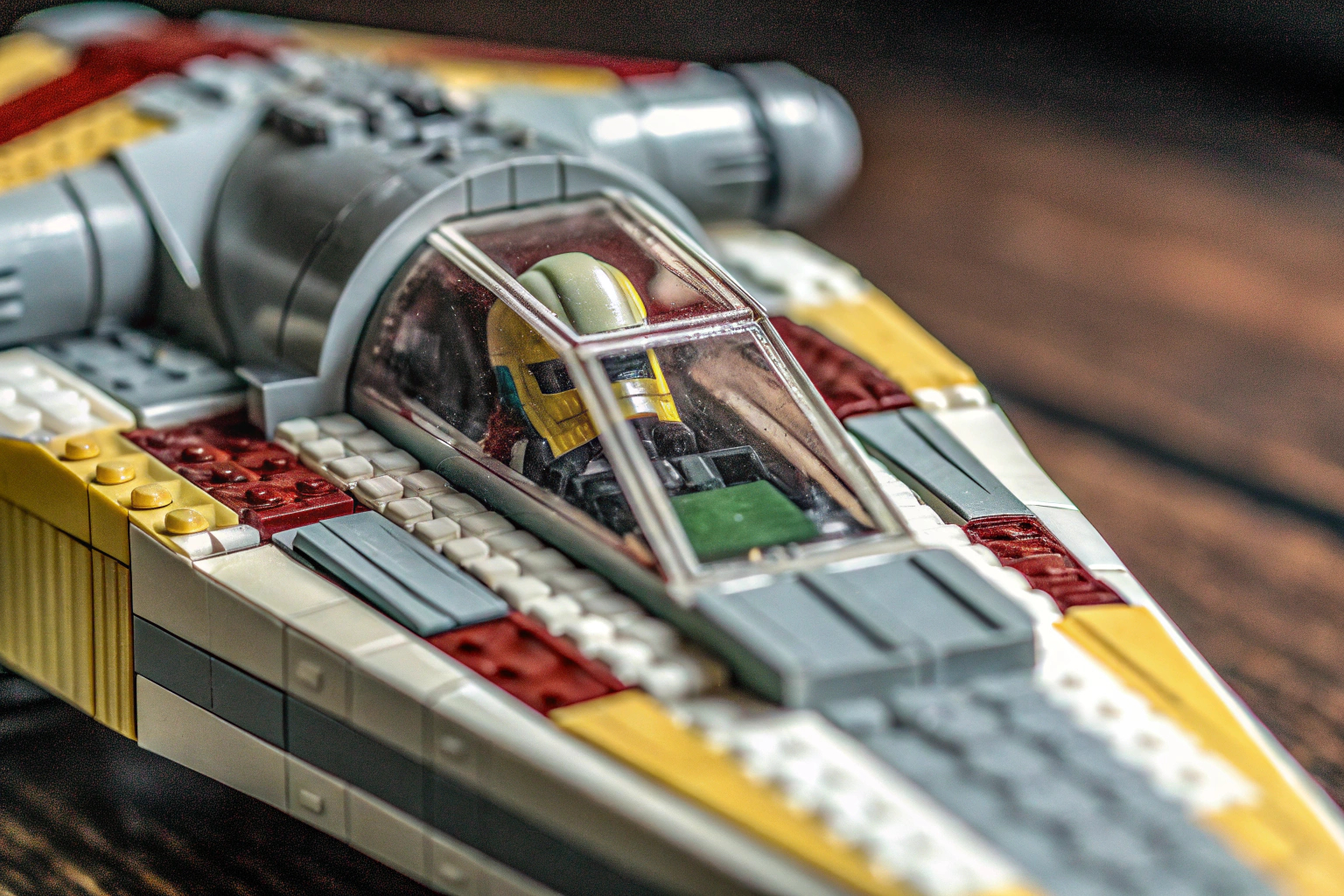 Detailaufnahme des LEGO Star Wars 75354 Gunship™ der Coruscant-Wachen, perfekt für Fans der Klonkriege. LEGO Star Wars Gunship der Coruscant-Wachen