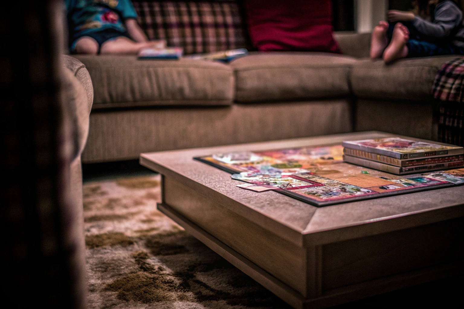 Ein Elternteil, der mit seinem Kind ein Brettspiel spielt, um die Bindung zu stärken. Eltern-Kind-Spielzeit