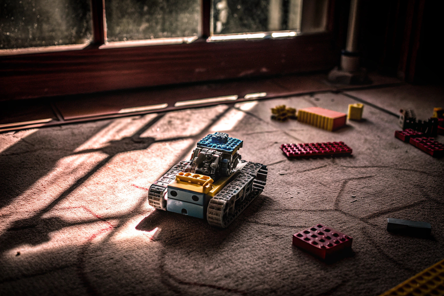 Ein Kind baut das Millionspring Roboter Baustein Set zusammen und entdeckt die Grundlagen der Technik. Kind baut Millionspring Roboter Baustein Set