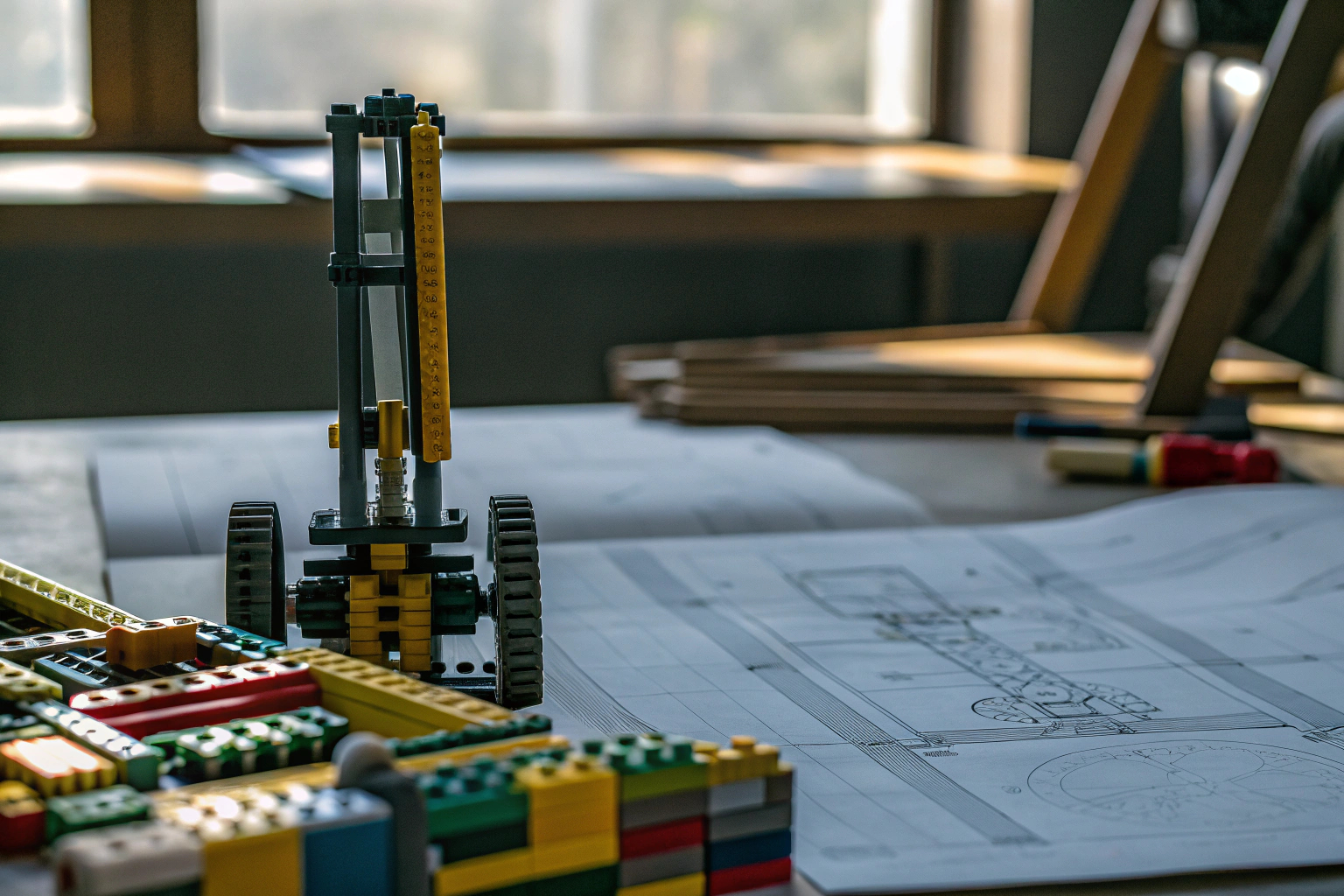 Ein Kind, das konzentriert an einem STEM-Projekt arbeitet Kind arbeitet an STEM-Projekt