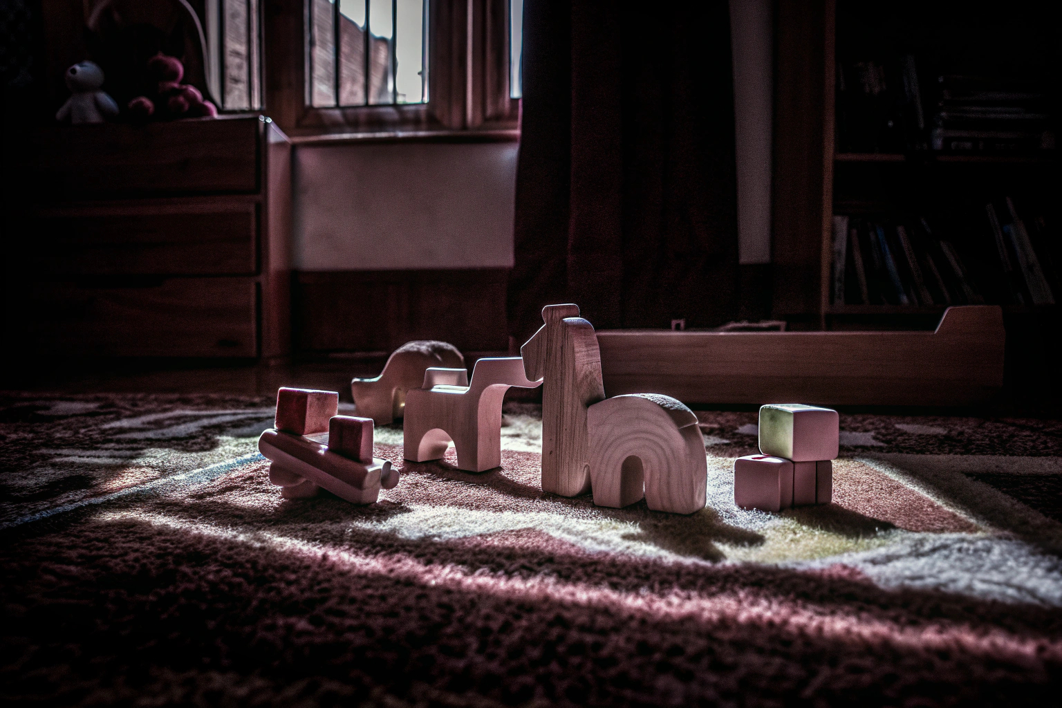 Ein Kind spielt mit einem Montessori-Holzpuzzle, um Feinmotorik und kognitive Fähigkeiten zu verbessern. Kind spielt mit Montessori-Holzpuzzle