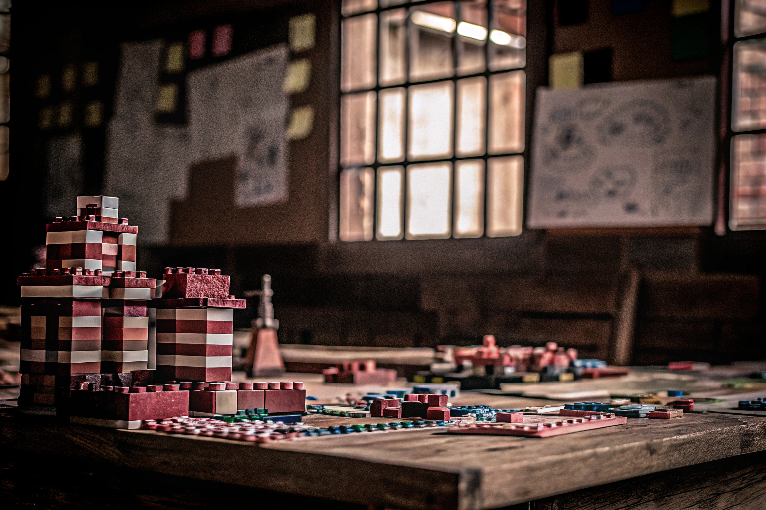 Eine Gruppe von Kindern, die gemeinsam mit LEGO Serious Play arbeiten. Kinder arbeiten mit LEGO Serious Play