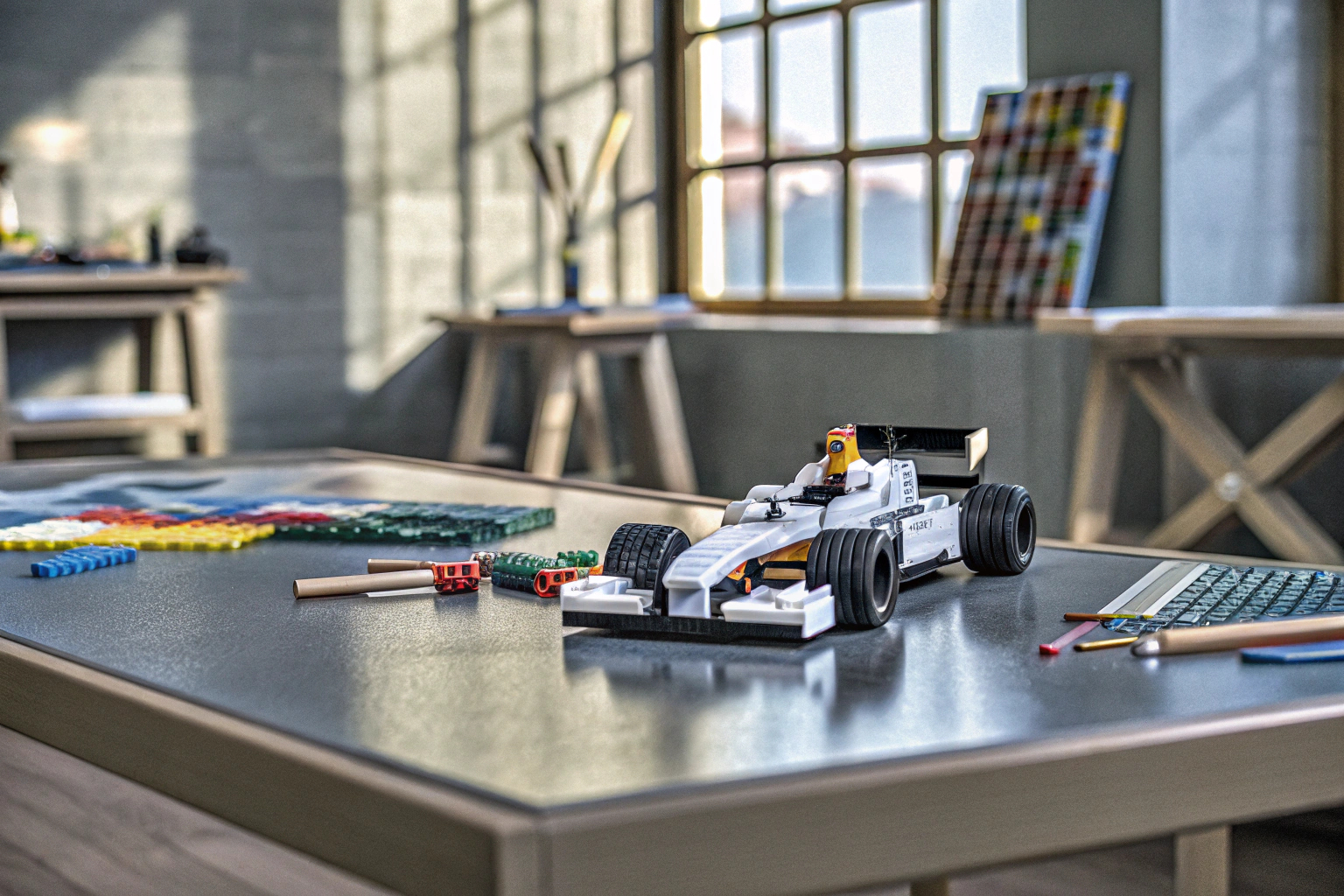 Erstellt ein LEGO Speed Champions McLaren Formel 1 Rennwagen Modell mit Freunden. LEGO Speed Champions McLaren Formel 1 Rennwagen
