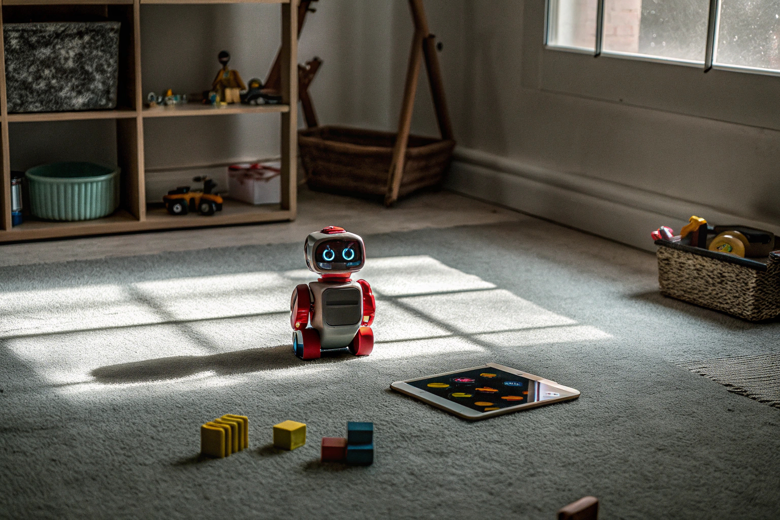 HUIYOKAY Roboter bei der Programmierung durch ein Kind. HUIYOKAY Roboter programmieren