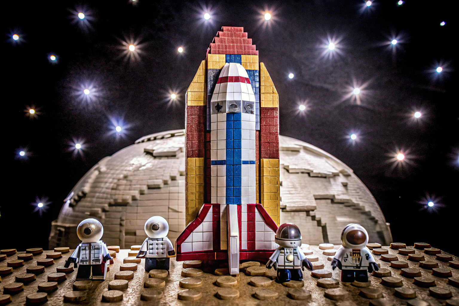 Kinder bauen ein LEGO Spaceshuttle und erkunden die Geheimnisse des Weltraums. LEGO Spaceshuttle Bauset