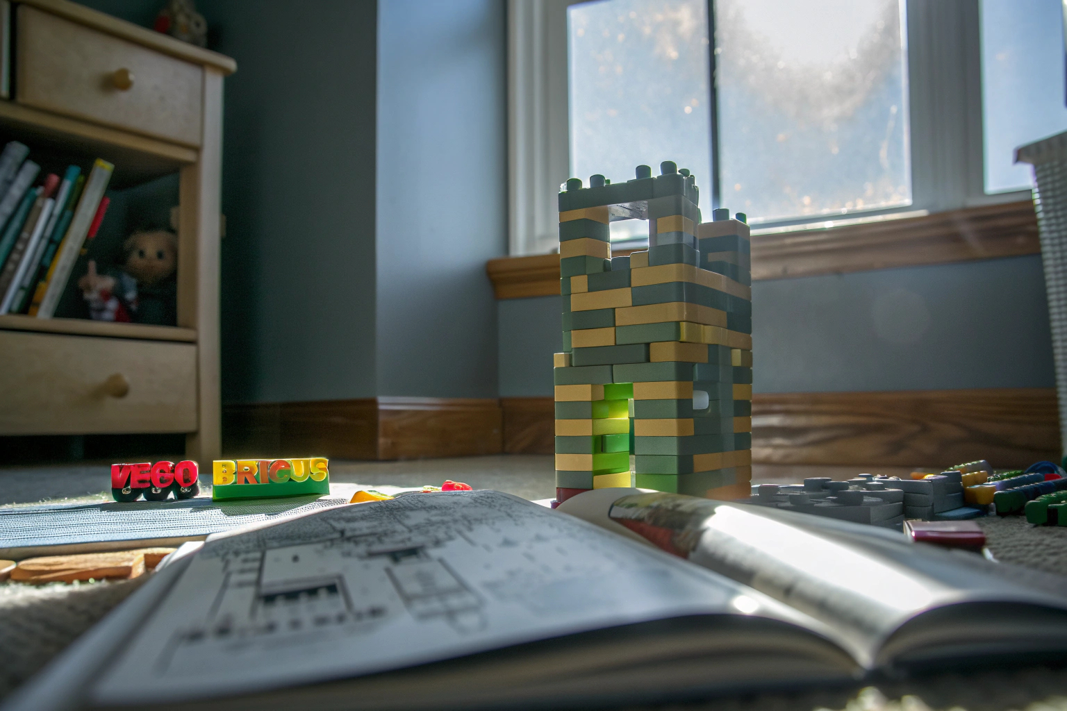 Kinder beim Spielen eines kreativen Sprachspiels. Kinder spielen Wortspiel