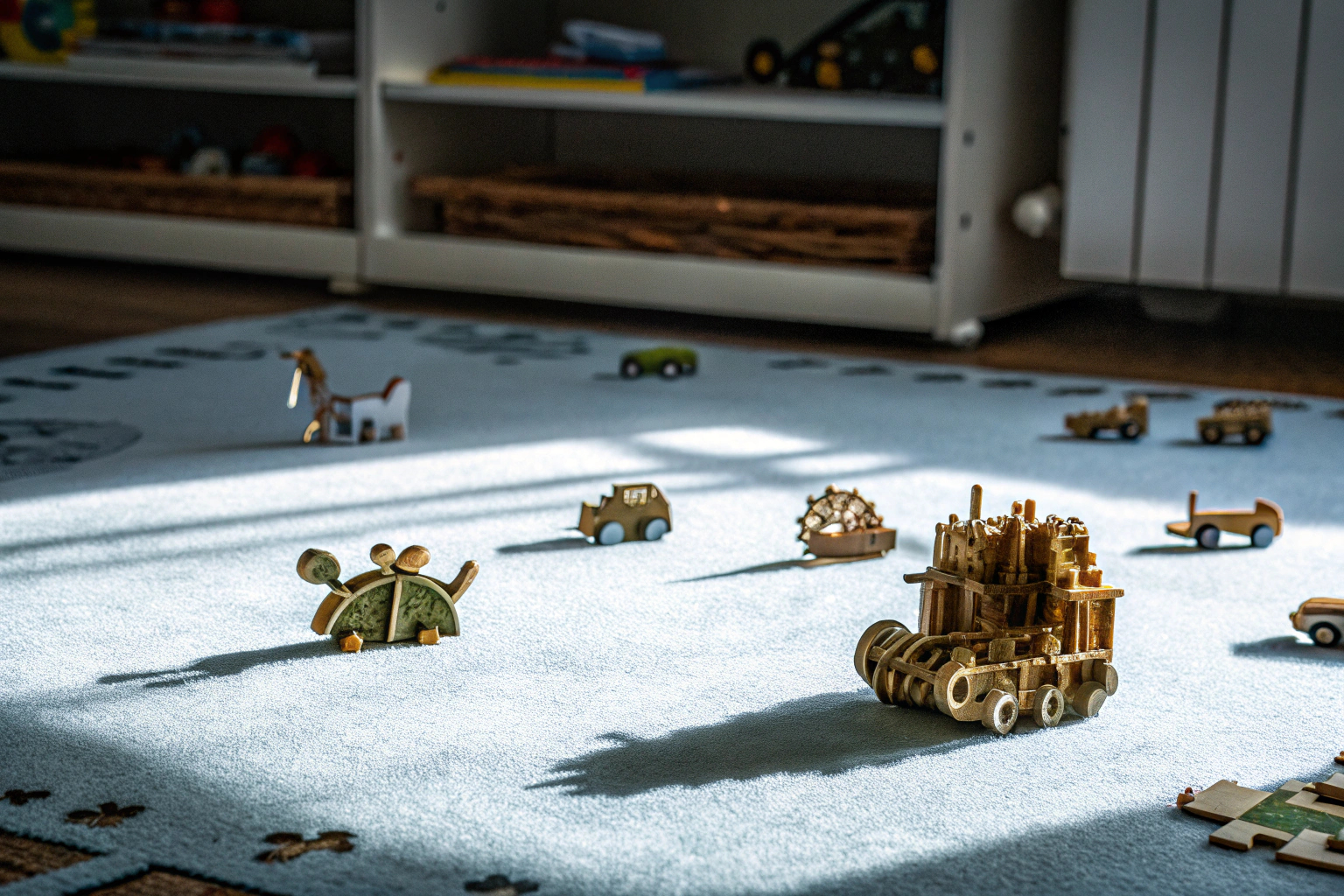 Kinder, die mit 3D-Puzzles verschiedene Modelle bauen. 3D-Puzzles für kreative Köpfe