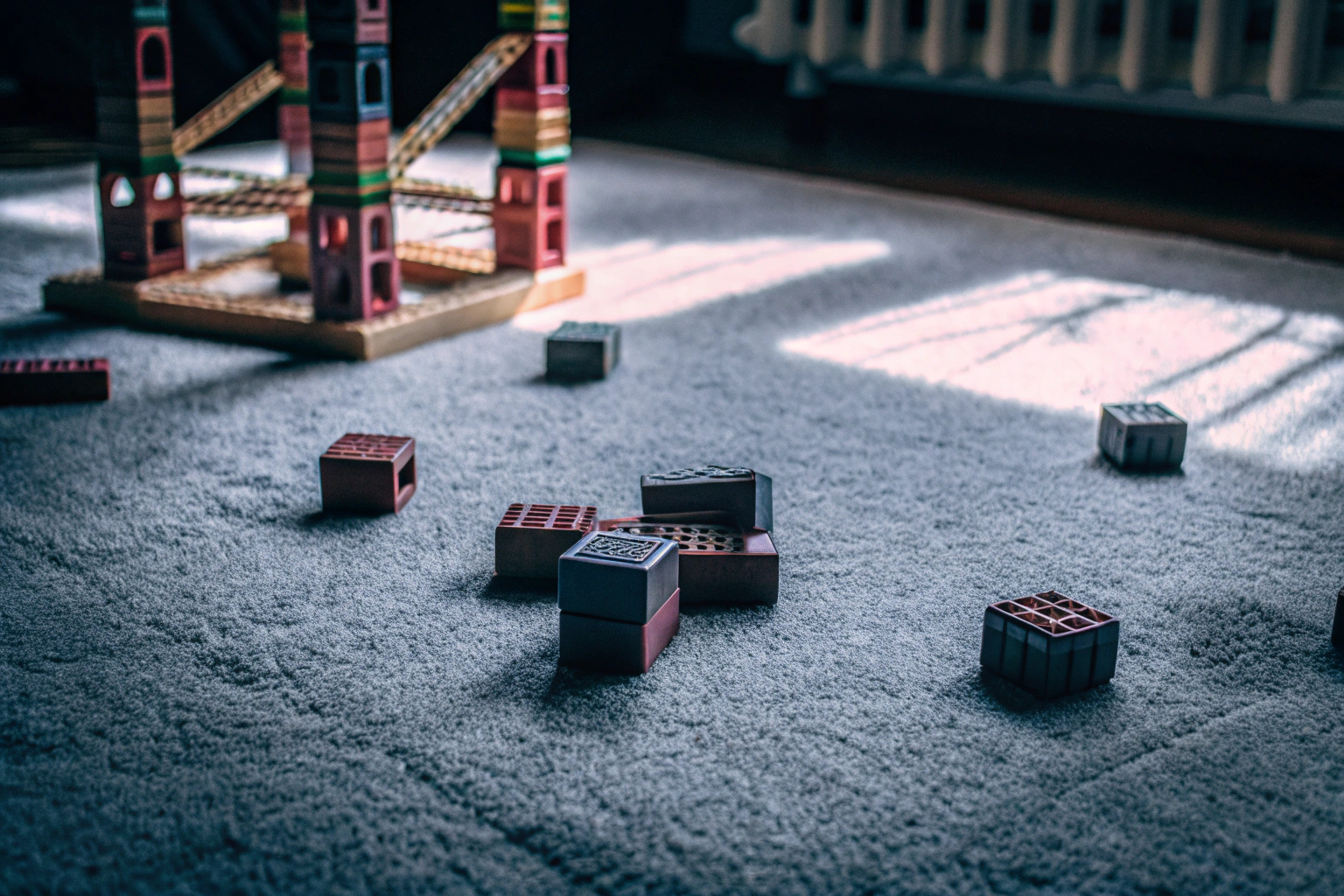 Kinder, die mit dem TOMYOU Baustein-Set kreative Strukturen bauen. Kinder bauen mit TOMYOU Baustein-Set