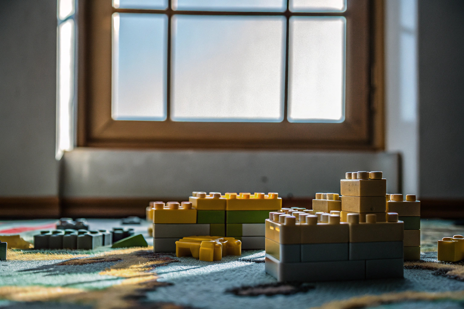 Kinder, die mit LEGO DUPLO Bausteinen spielen. Kinder spielen mit LEGO DUPLO