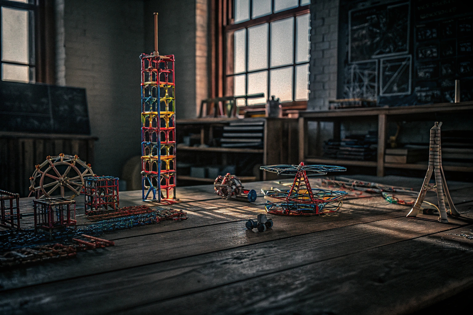 Kinder, die mit LEGO und STEM-Spielzeugen spielen Kinder spielen mit LEGO und STEM-Spielzeugen