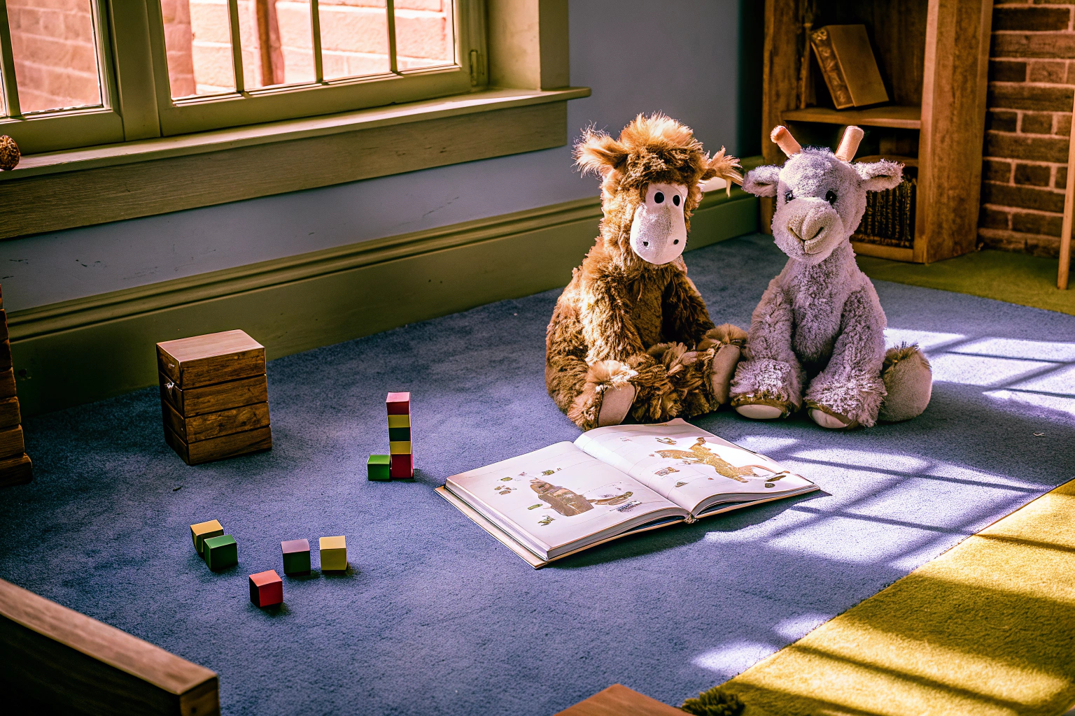 Kinder spielen konzentriert mit interaktivem Spielzeug, das die Kreativität fördert. Kinder spielen mit kreativem Spielzeug