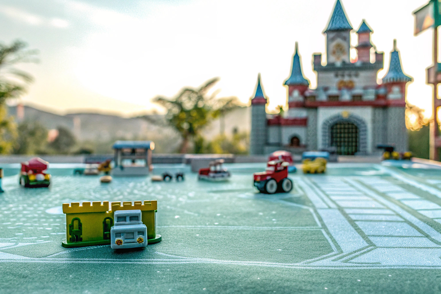 Kinder spielen mit LEGO Sets und inszenieren ihre eigenen Abenteuer. Kinder spielen mit LEGO Sets
