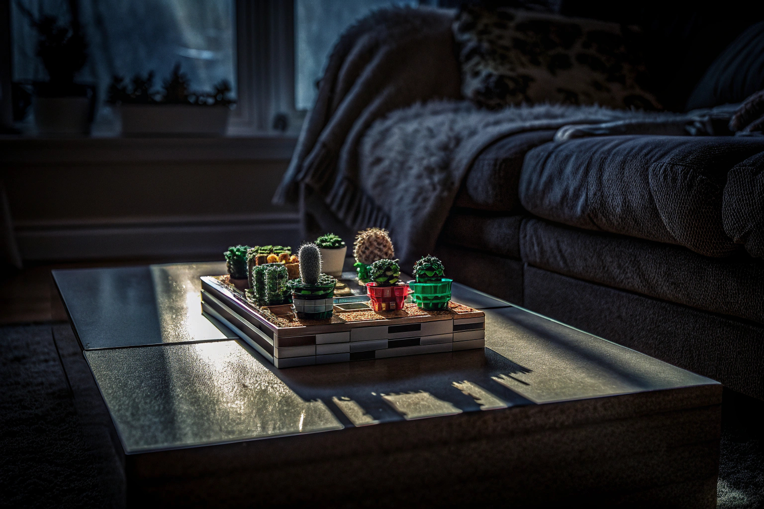 LEGO Icons Mini Pflanzen als Dekoration im Wohnzimmer LEGO Mini Pflanzen