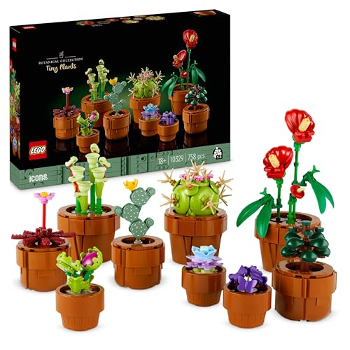 LEGO Icons Mini Pflanzen, 9 künstliche Blumen