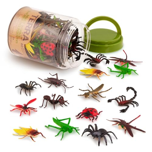 Terra 60-teilig Tierfiguren Sammlung Insekten und Spinnen