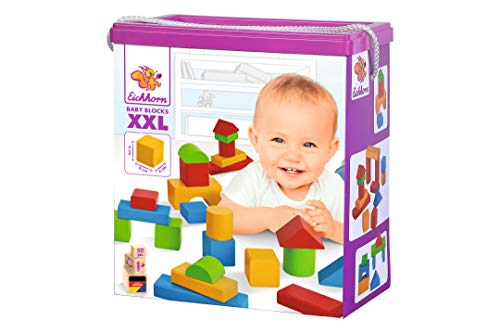 Eichhorn 50 extra große Baby Holzbausteine