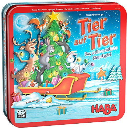 HABA 305525 - Tier auf Tier – Das weihnachtliche Stapelspiel