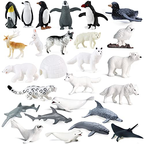 26 Stück Arktis Antarktis Ozean Meer Tierfiguren