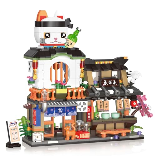 QLT QIAOLETONG Japanisch Straßenansicht Izakaya Shop Mini Bausteine