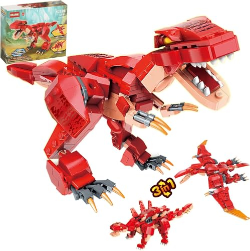 QLT QIAOLETONG Jurassic Dinosaurier STEM 3 in1 Bauspielzeug