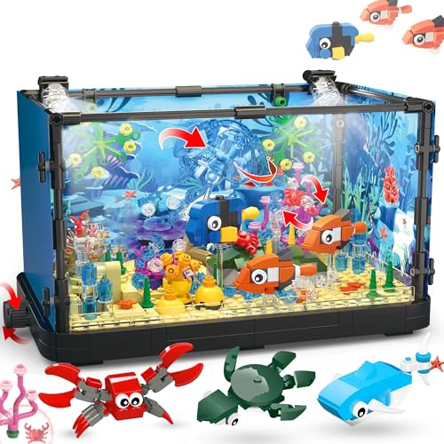 Aquarium-Baustein, beleuchtetes, kompatibel mit Lego-Sets