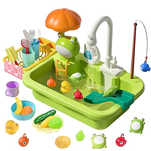cute stone Spielspüle Spielzeug mit verbessertem elektrischen Wasserhahn