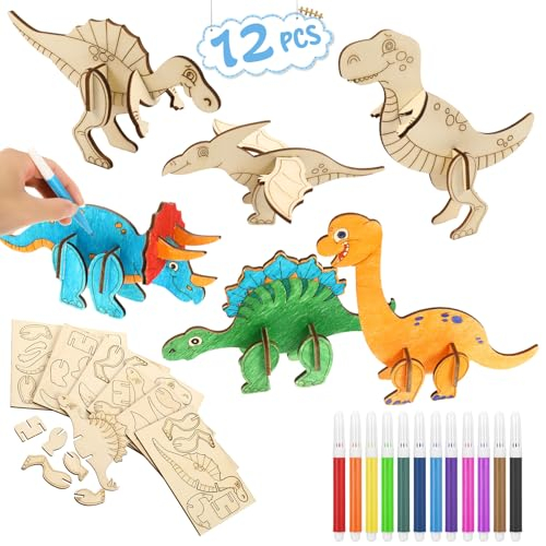tiopeia Dinosaurier Holz Bastelset