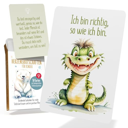 Affirmationskarten Kinder, 50 Stück auf stabilem Quartett-Karton