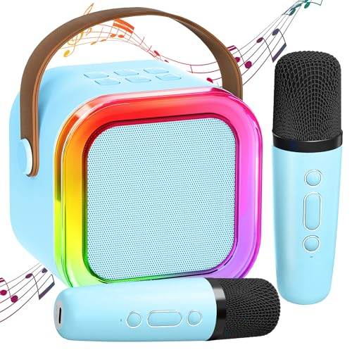 Karaoke Maschine Kinder mit 2 Karaoke Mikrofon Kinder