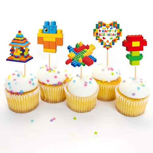 Blumomon 24 Stück Bausteine Kuchenaufsatz