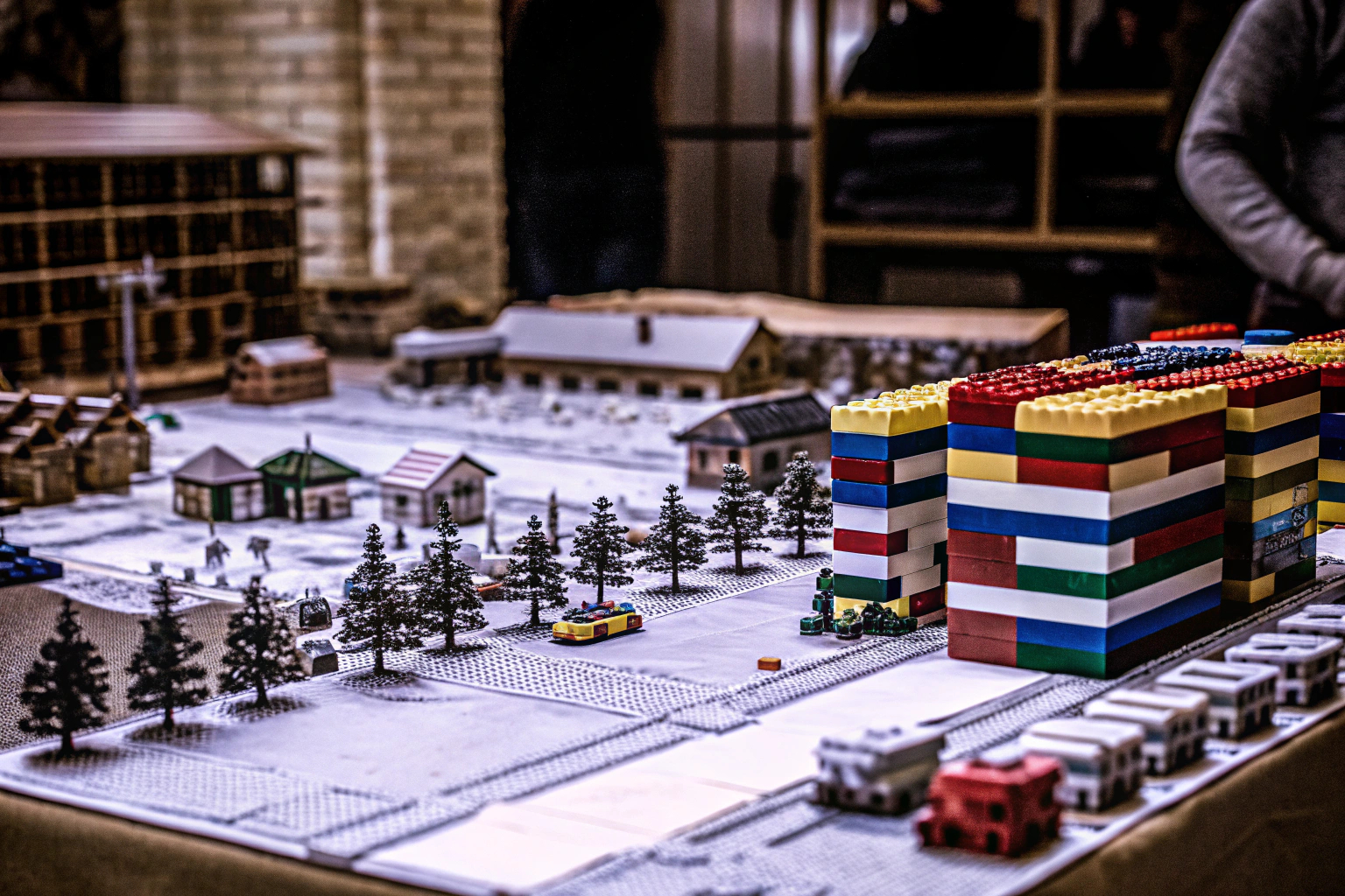 Verschiedene LEGO-Sets, die für den Bau einer Stadt verwendet werden können. LEGO-Sets für den Stadtbau