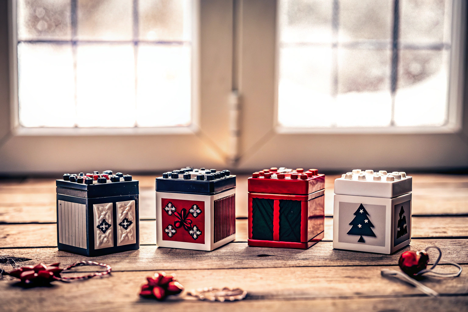 Verschiedene personalisierte LEGO-Produkte, die als Geschenke verwendet werden können. Verschiedene personalisierte LEGO-Produkte